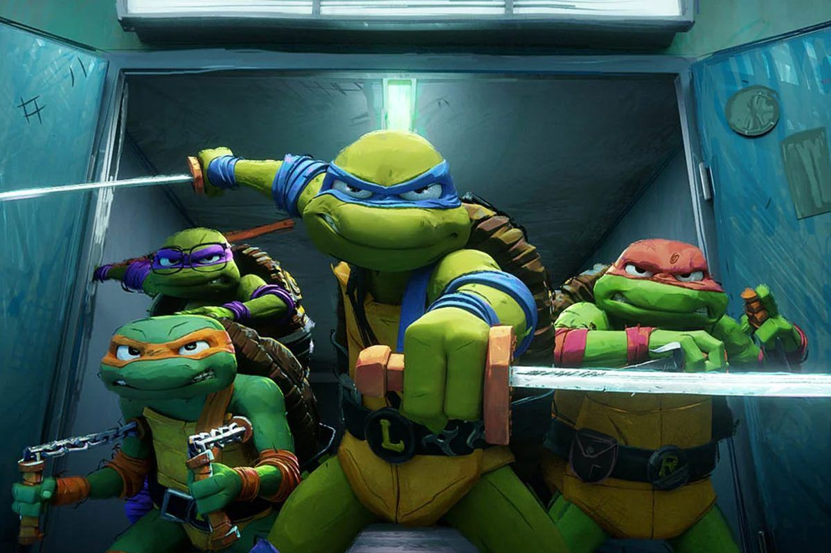 Imagem do filme Tartarugas Ninjas com os quarteto de herois
