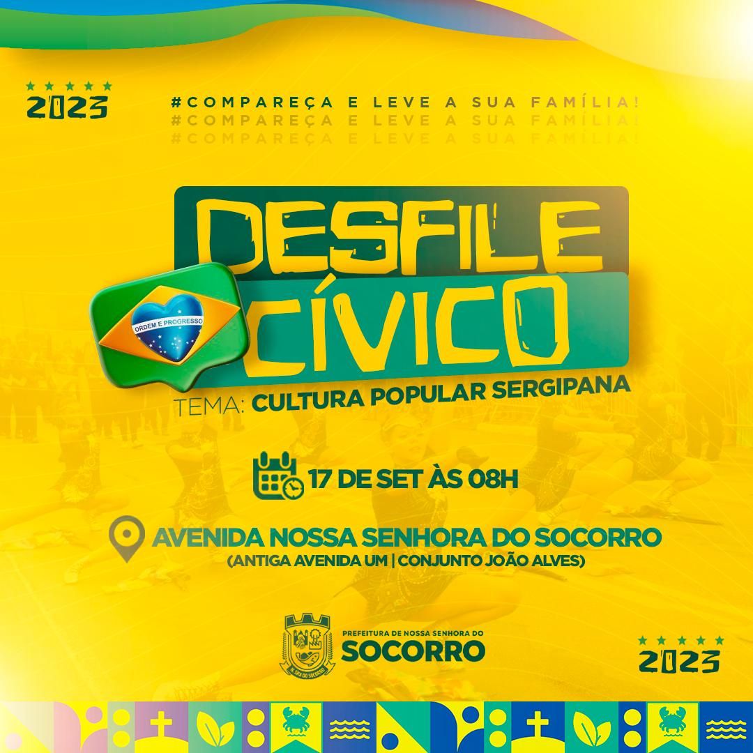 Prefeitura de Nossa Senhora do Socorro realizará o tradicional desfile cívico no próximo domingo, 17 de setembro