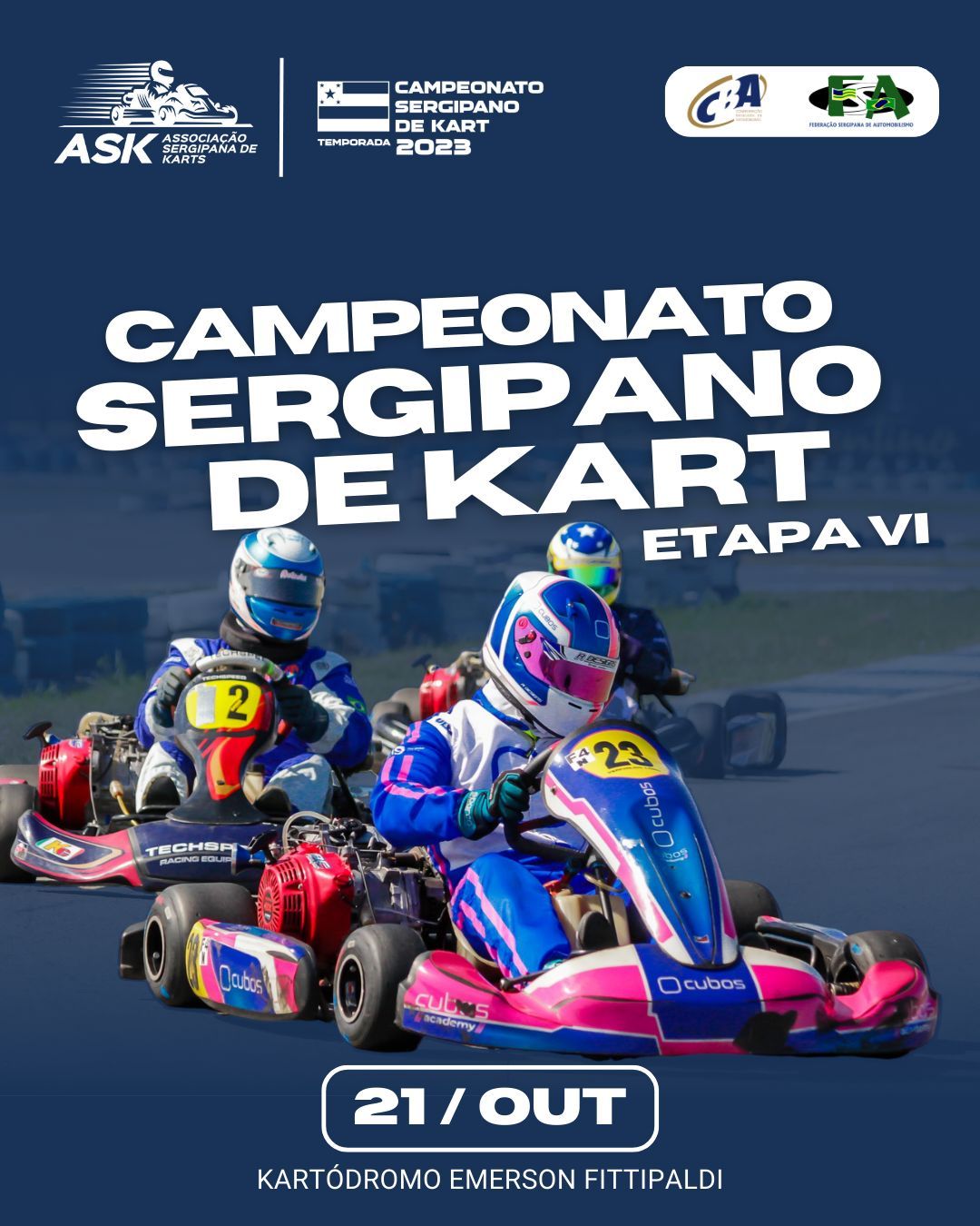6ª Etapa do Campeonato Sergipano de Kart agita Orla da Atalaia neste sábado