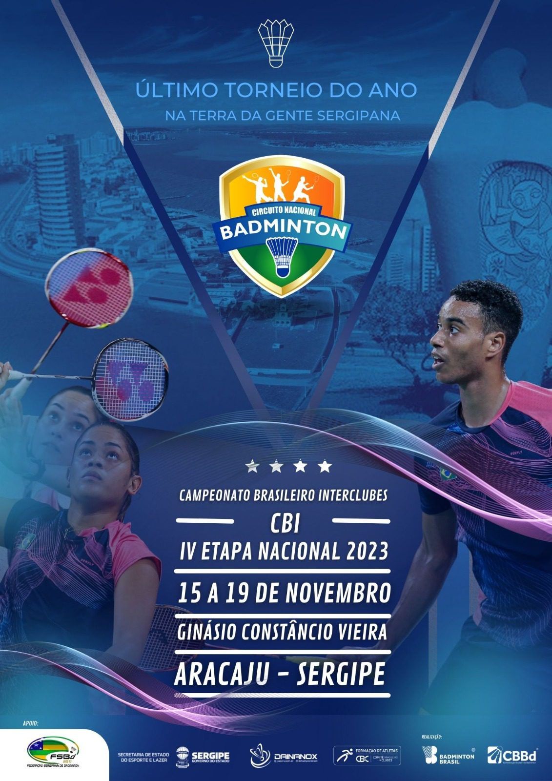 Sergipe sediará Campeonato Brasileiro de Badminton a partir da próxima quarta-feira, 15