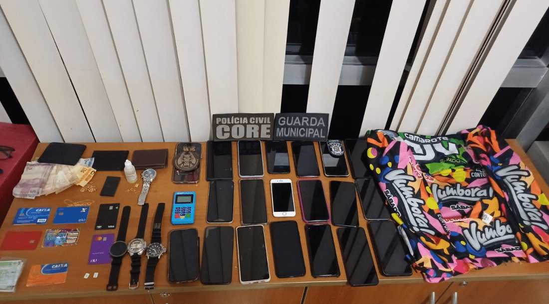 Polícia Civil e Guarda Municipal de Aracaju prendem suspeitos de furtos a celulares no Pré-Caju 2023