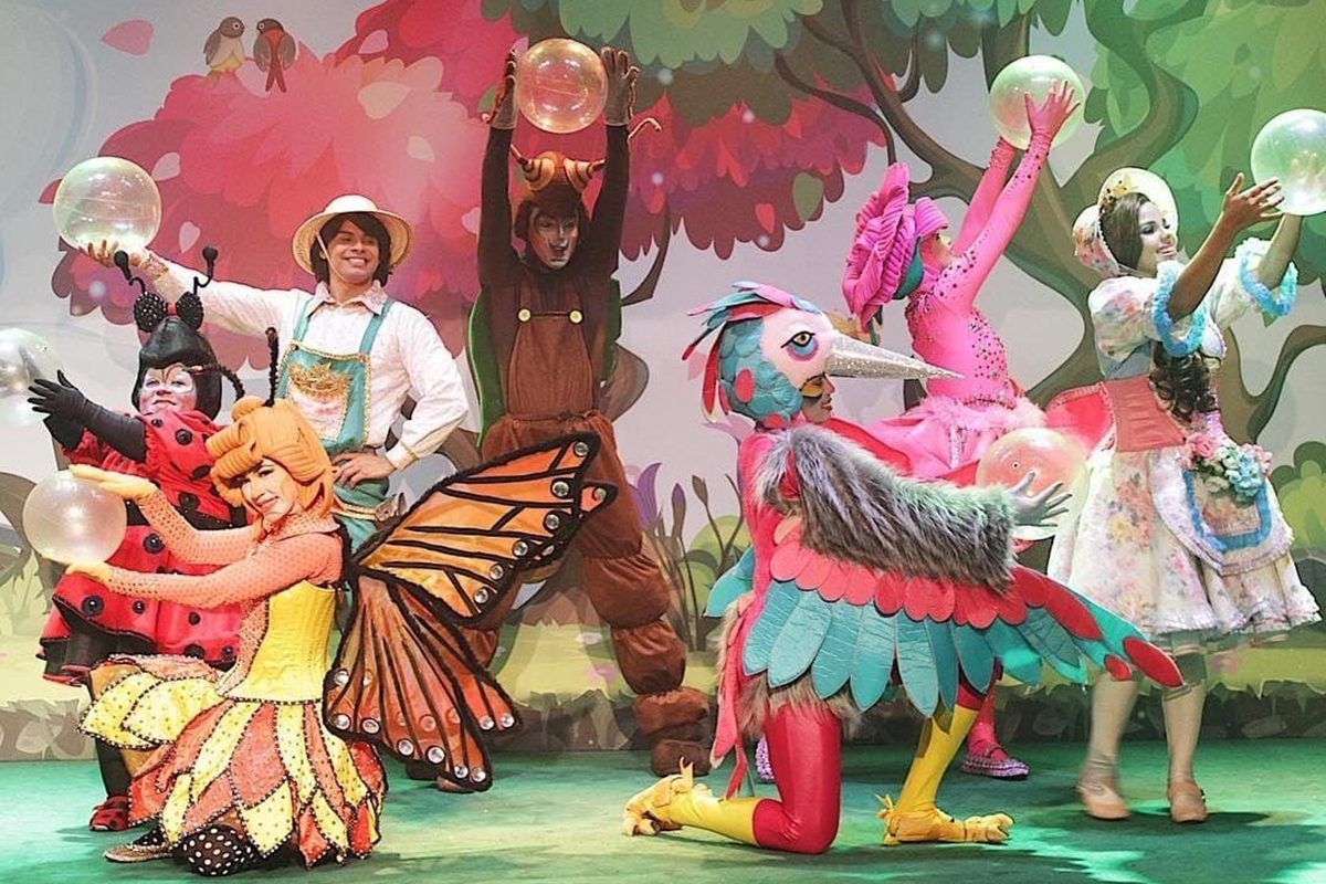 Imagem do espetáculo Jardim do Papai Noel, uma das atrações deste fim de semana no Shopping Jardins