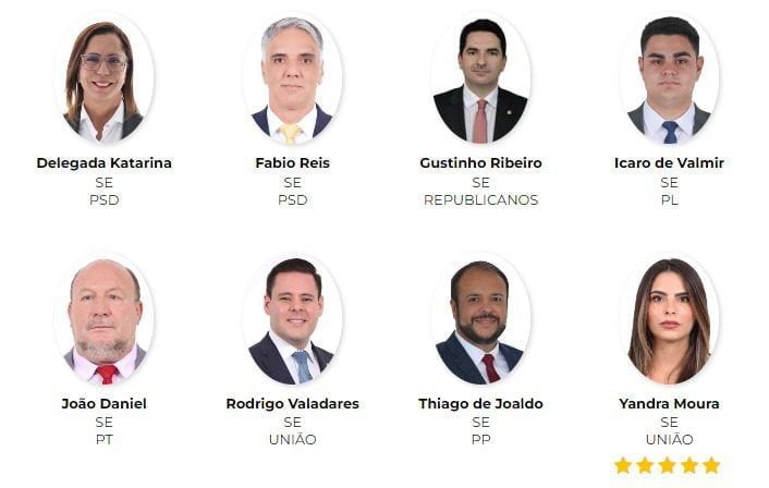 Única de Sergipe: Yandra Moura está entre os 40 deputados federais com 5 estrelas da Câmara