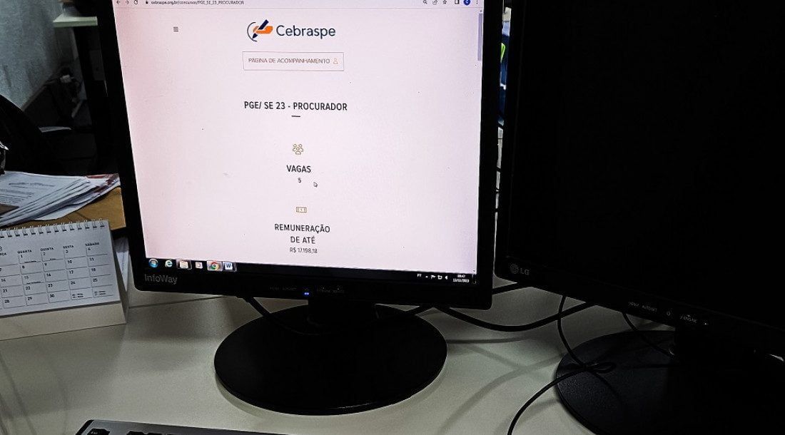 Prova do concurso público para Procurador do Estado de Sergipe acontece no próximo domingo, 19