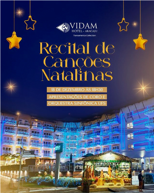 VIDAM Hotel promove recital natalino em Aracaju, veja como participar