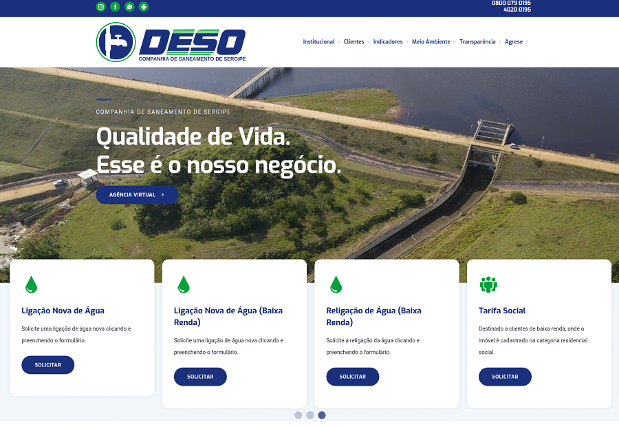 Atendimento remoto Deso