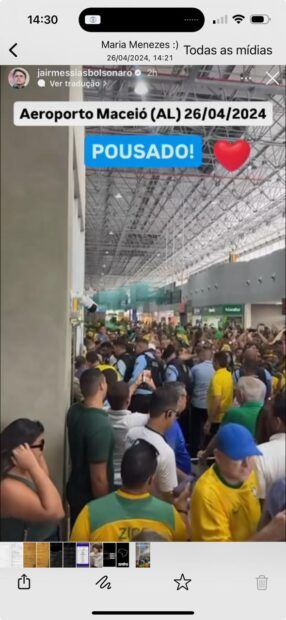 Bolsonaro Confunde Destino: Pousa em Aracaju, Mas Posta Como se Estivesse em Maceió