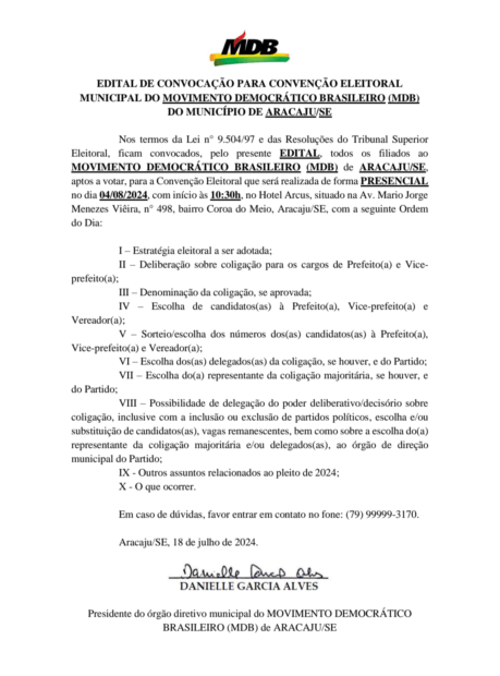 Delegada Danielle Garcia confirma data da convenção eleitoral