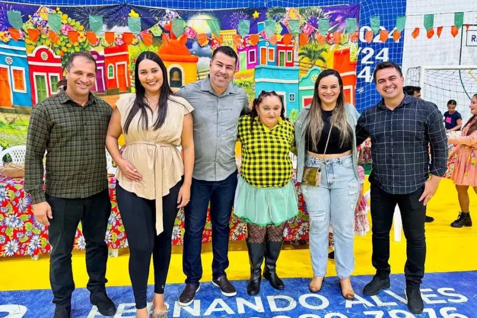 Prefeito Rogério Sobral Arraiá da Academia da Saúde Ribeirópolis